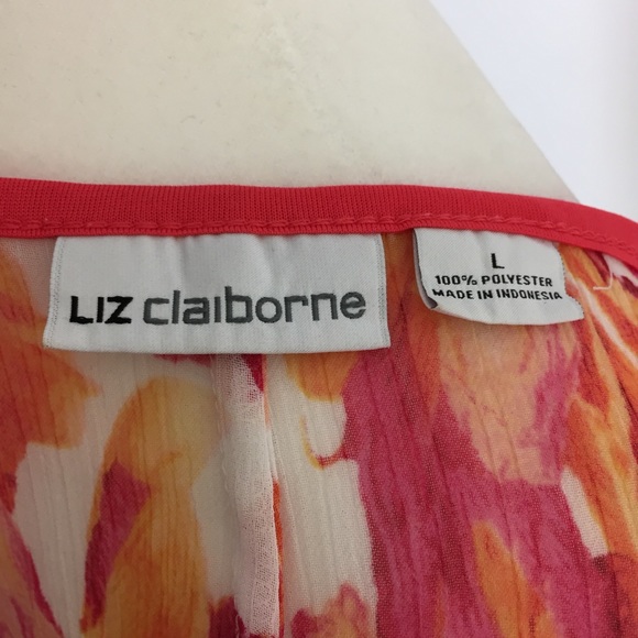 Liz Claiborne Multi Color Top Size L - Picture 3 of 4